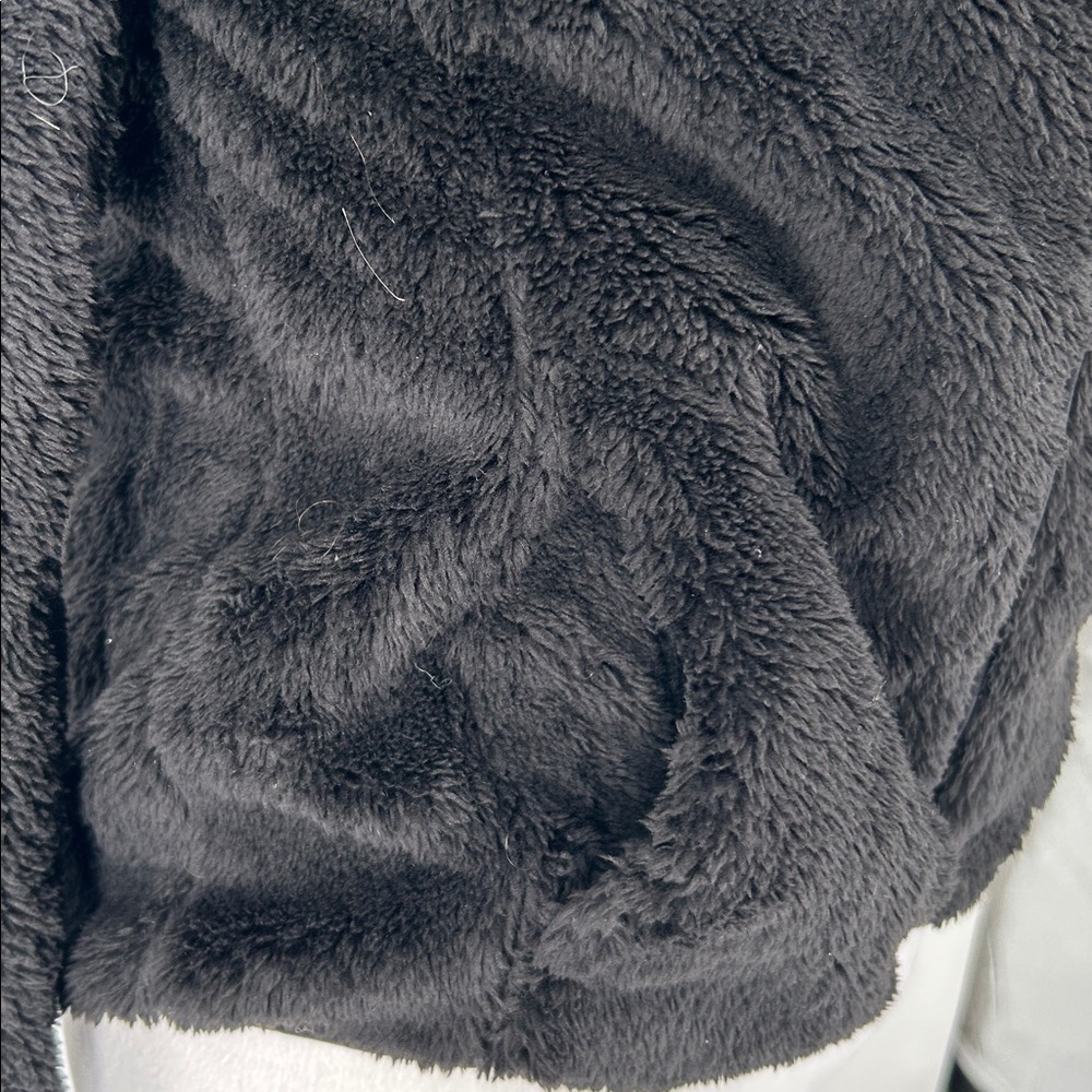 Eddie Bauer Kids Black Sherpa Fleece Hoodie Full Zip Jacket Size Medium - Picture 6 of 9